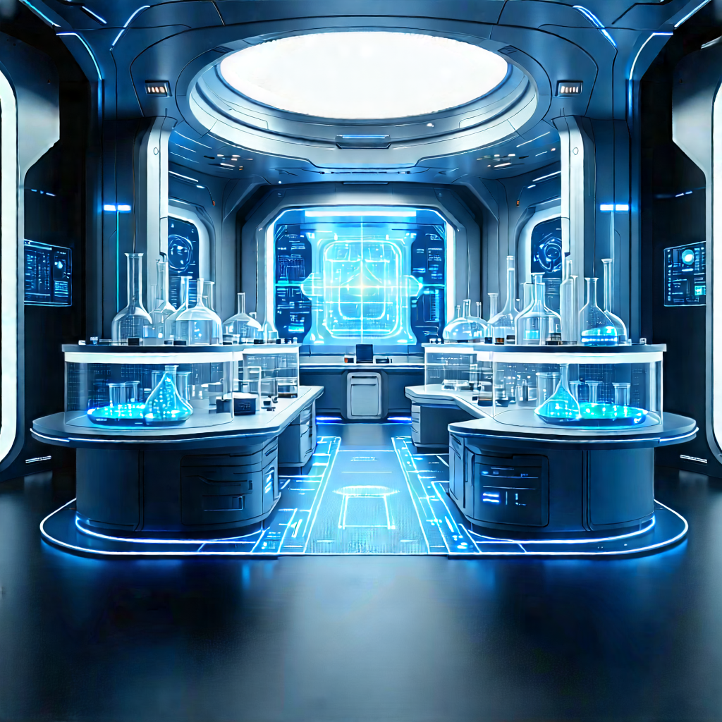 Futuristic Research Laboratory With Futuristic Laboratory,