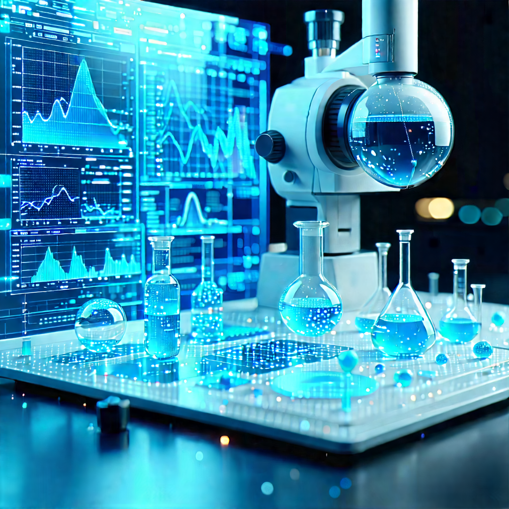 Educational Technology In Modern Laboratory With Computer Screen