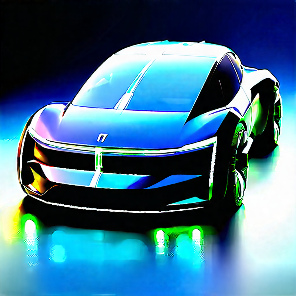 Innovative Electric Vehicle (design:1.27) With Futuristic Sleek