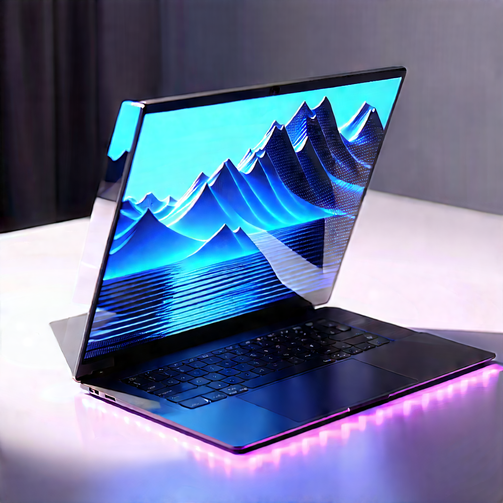 Laptop With Holographic Display With Laptop Computer