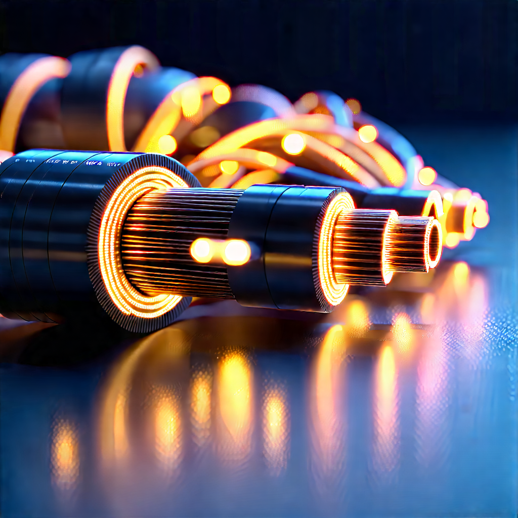 Close-up Of Fiber Optic Cables With Image, There