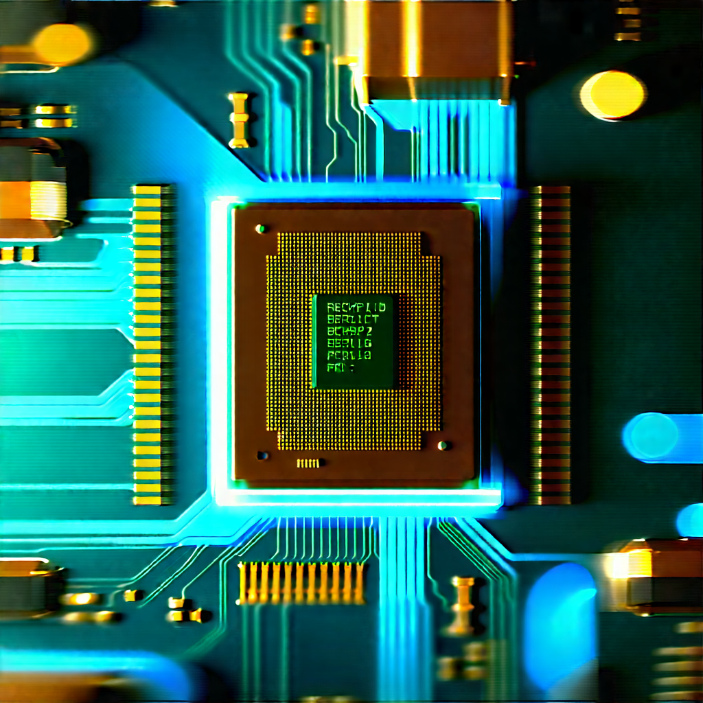 Close-up of microprocessor