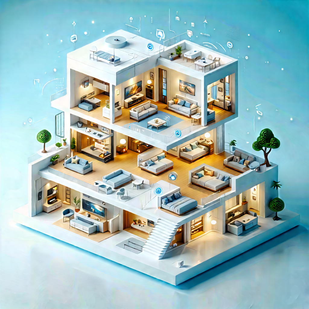 Smart Home Device With User Interface With Three-dimensional Model