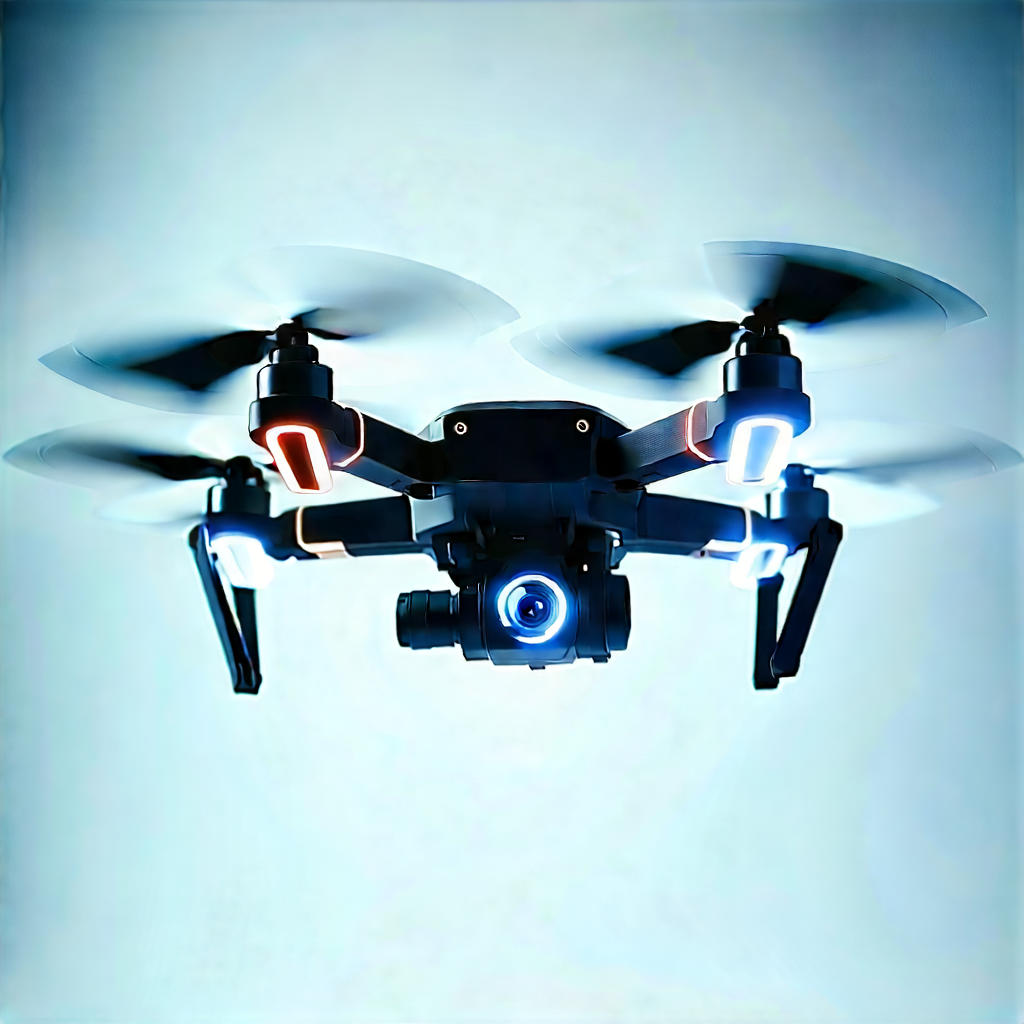 Drone With Streaming Content With Black Drone