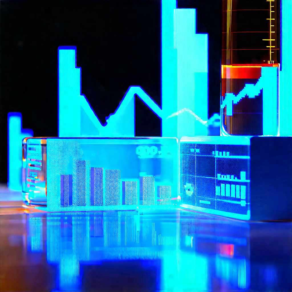 Financial Technology In Modern Laboratory With Collection Various