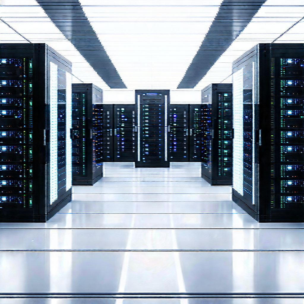 Futuristic Server Room With Image, There