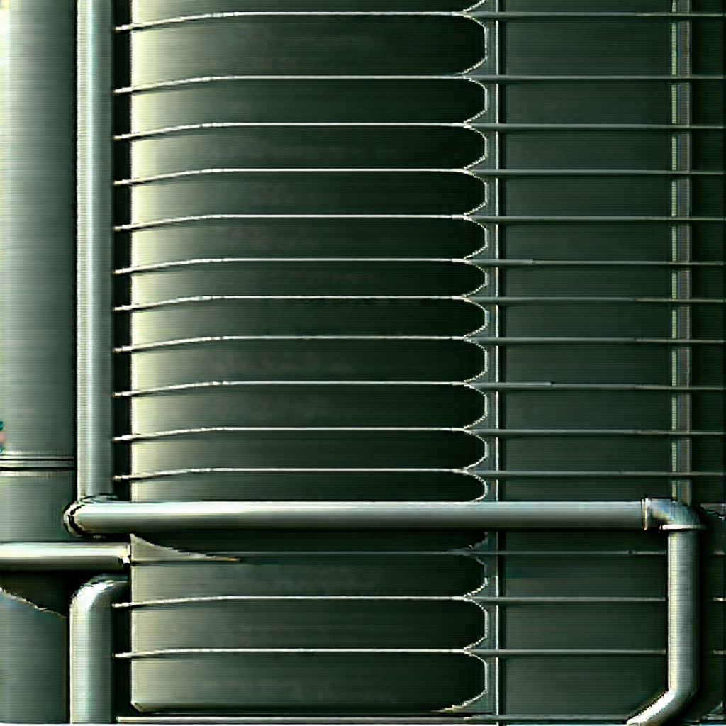 Close-up Of Cooling System With Large Metal