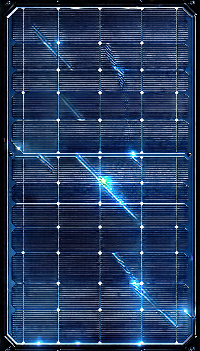 Solar panel with data streams