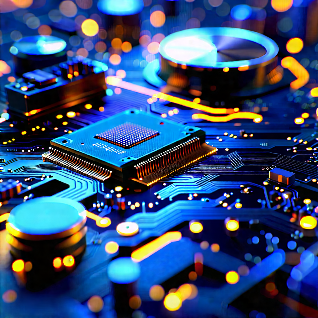 Close-up of electronic circuit