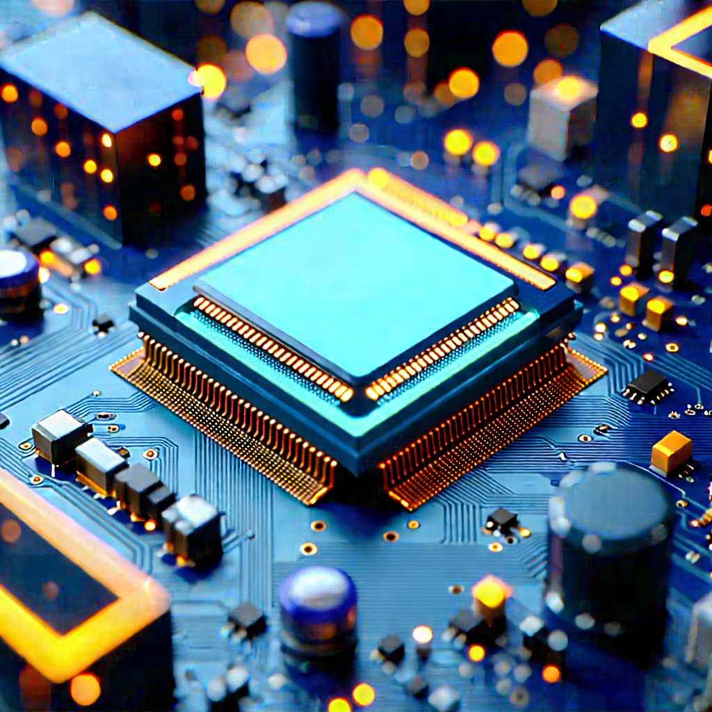 Close-up of electronic circuit