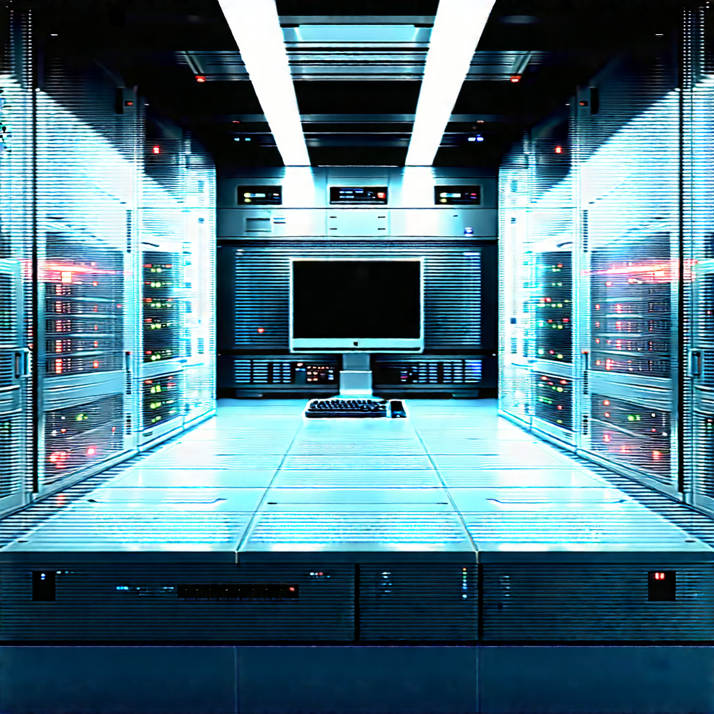 Futuristic Server Room With Image, There