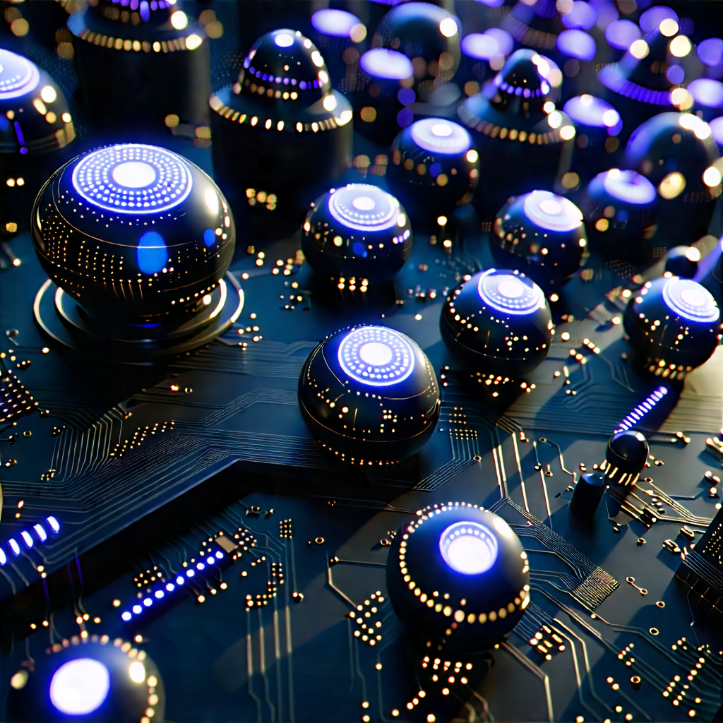 Close-up of sensor array