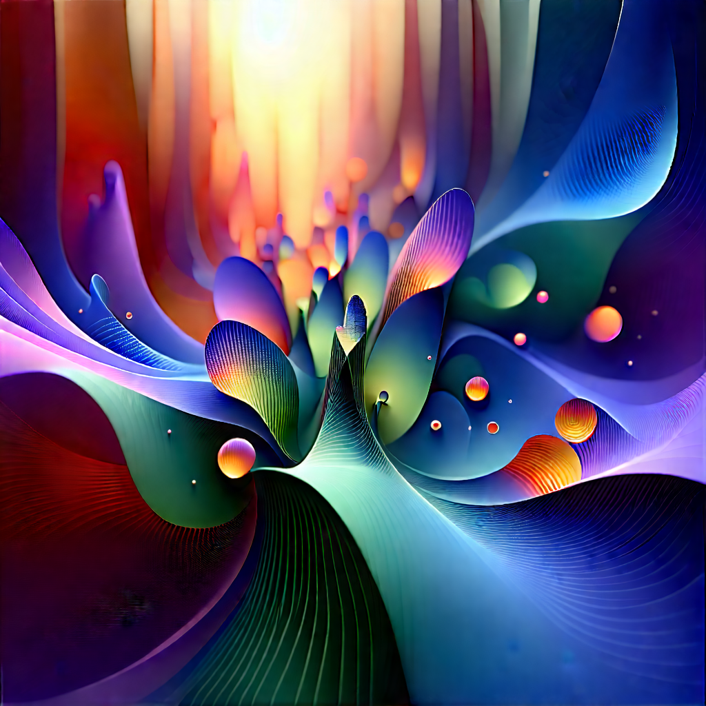 Digital Transformation Visualization With Colorful Vibrant