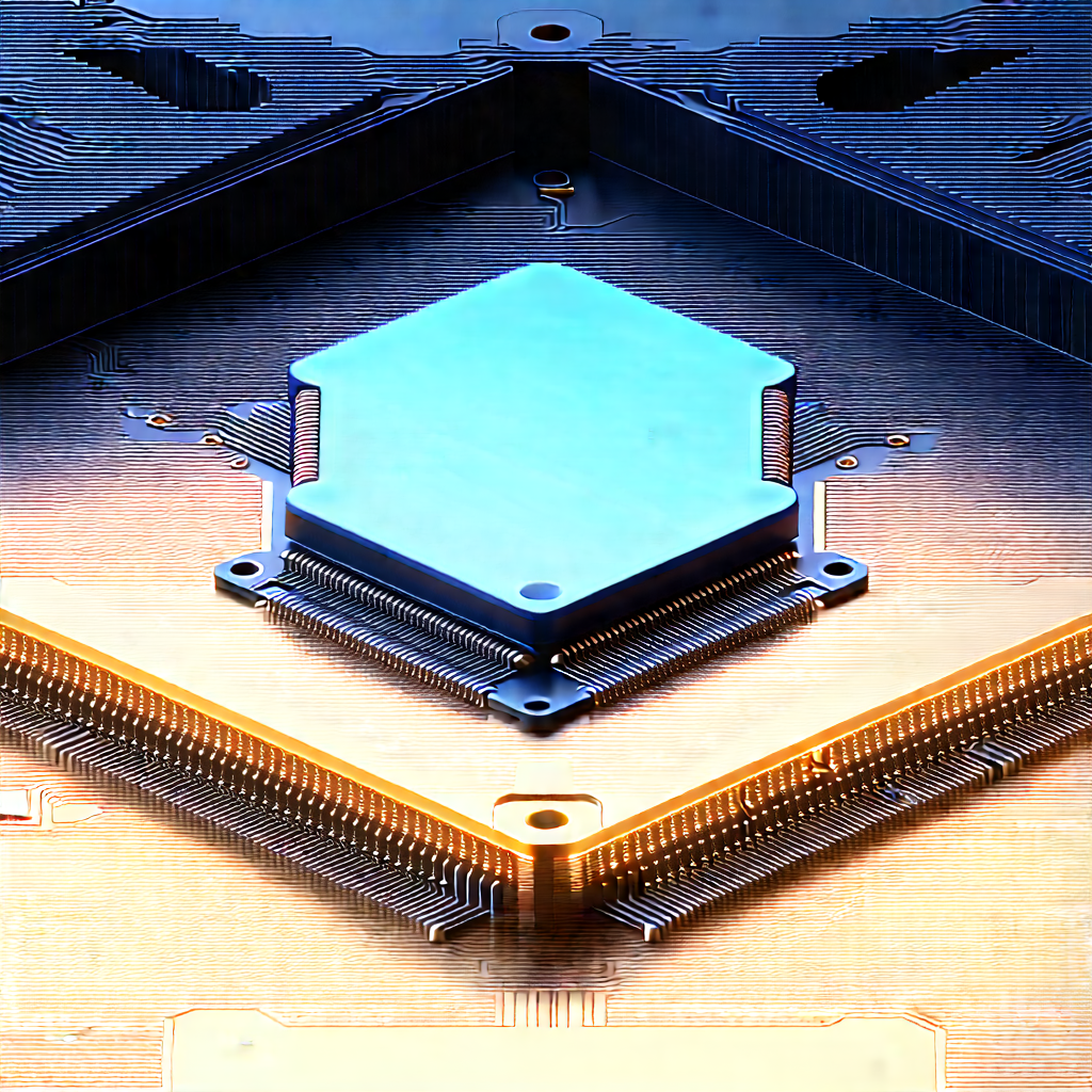 Close-up of microprocessor