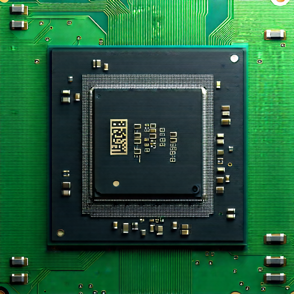 Close-up of microprocessor