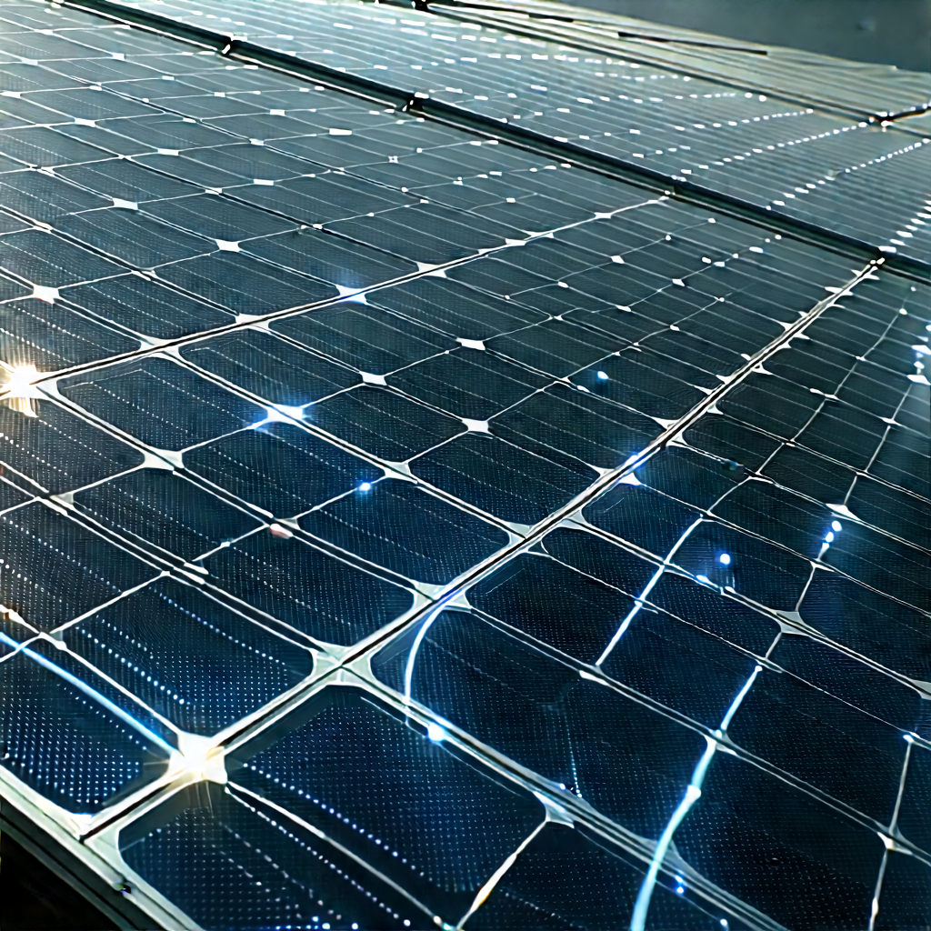 Solar panel with data streams