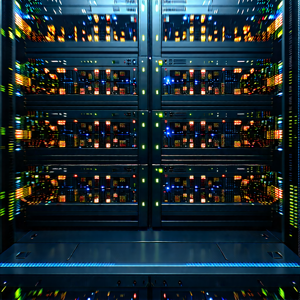 Server rack with digital particles