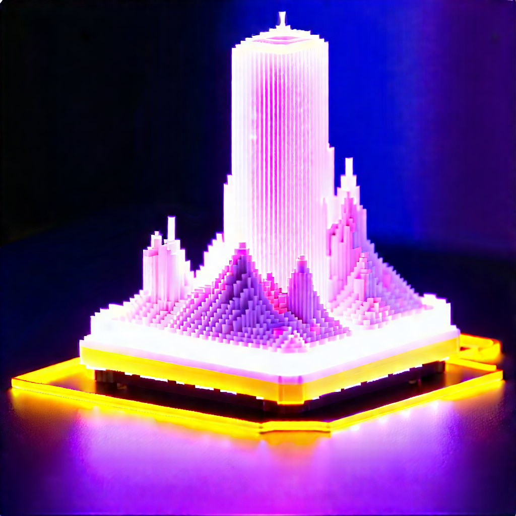 3d Printer With Neon Accents With Large, Lit-up