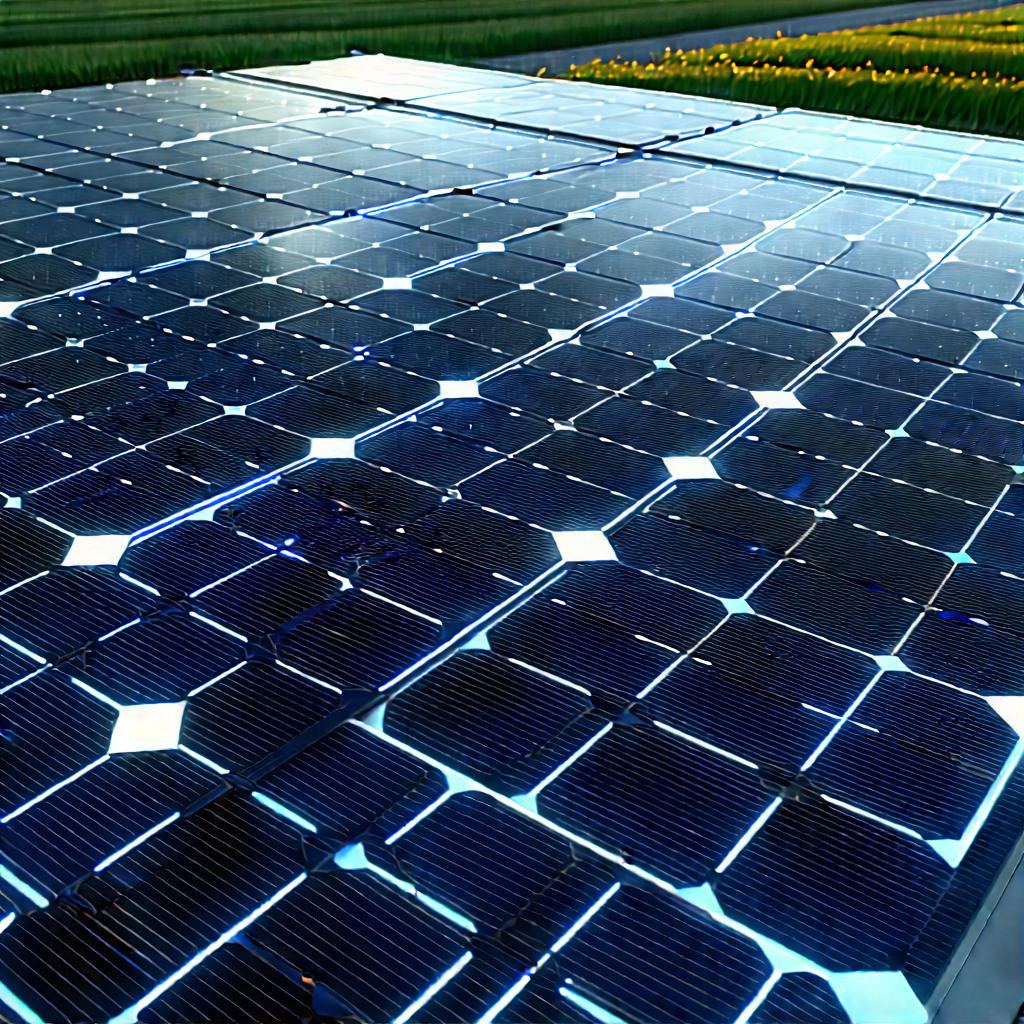 Solar panel with neon accents
