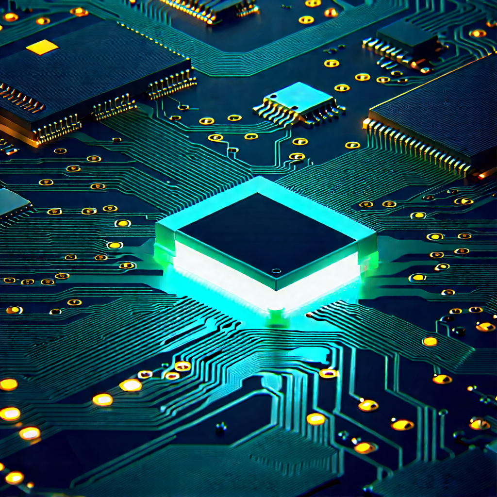 Close-up of electronic circuit
