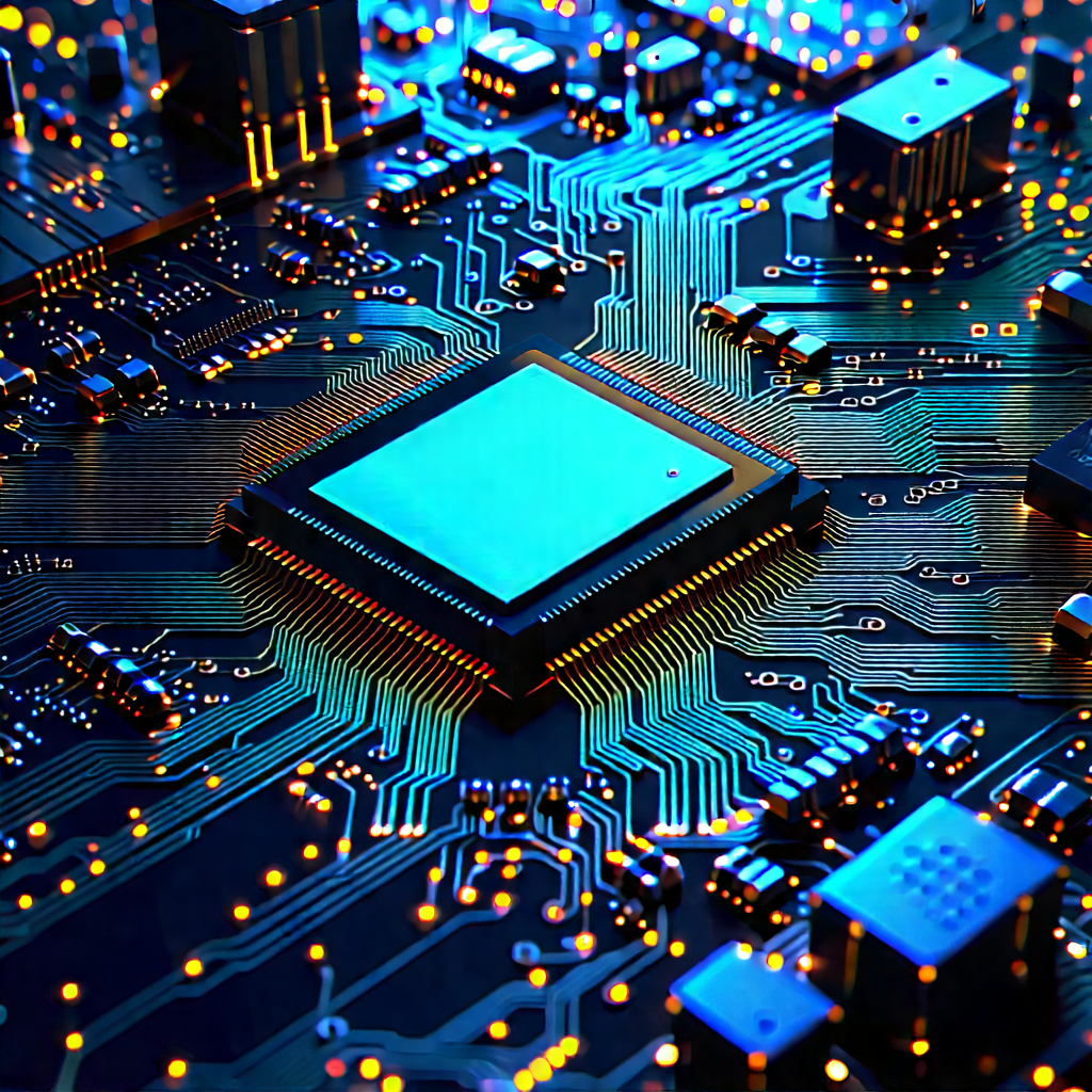 Close-up of electronic circuit