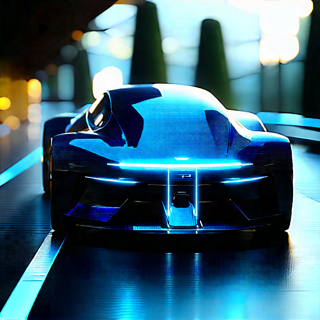 Innovative Electric Vehicle Design With Futuristic Blue
