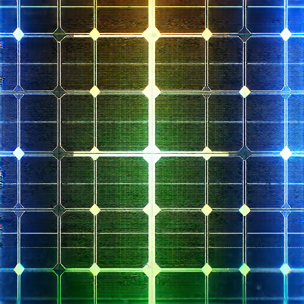 Solar panel with holographic projection