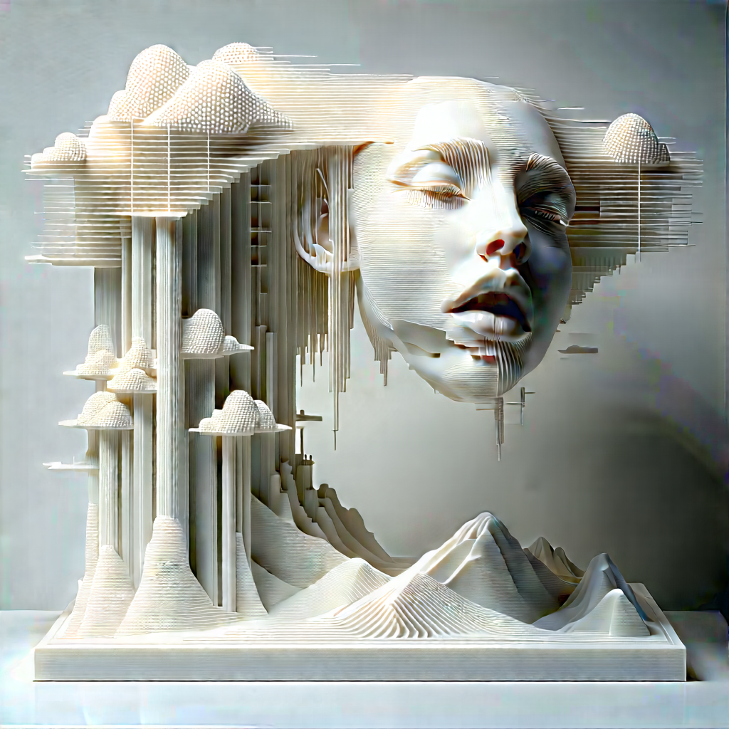 3d printer with data streams
