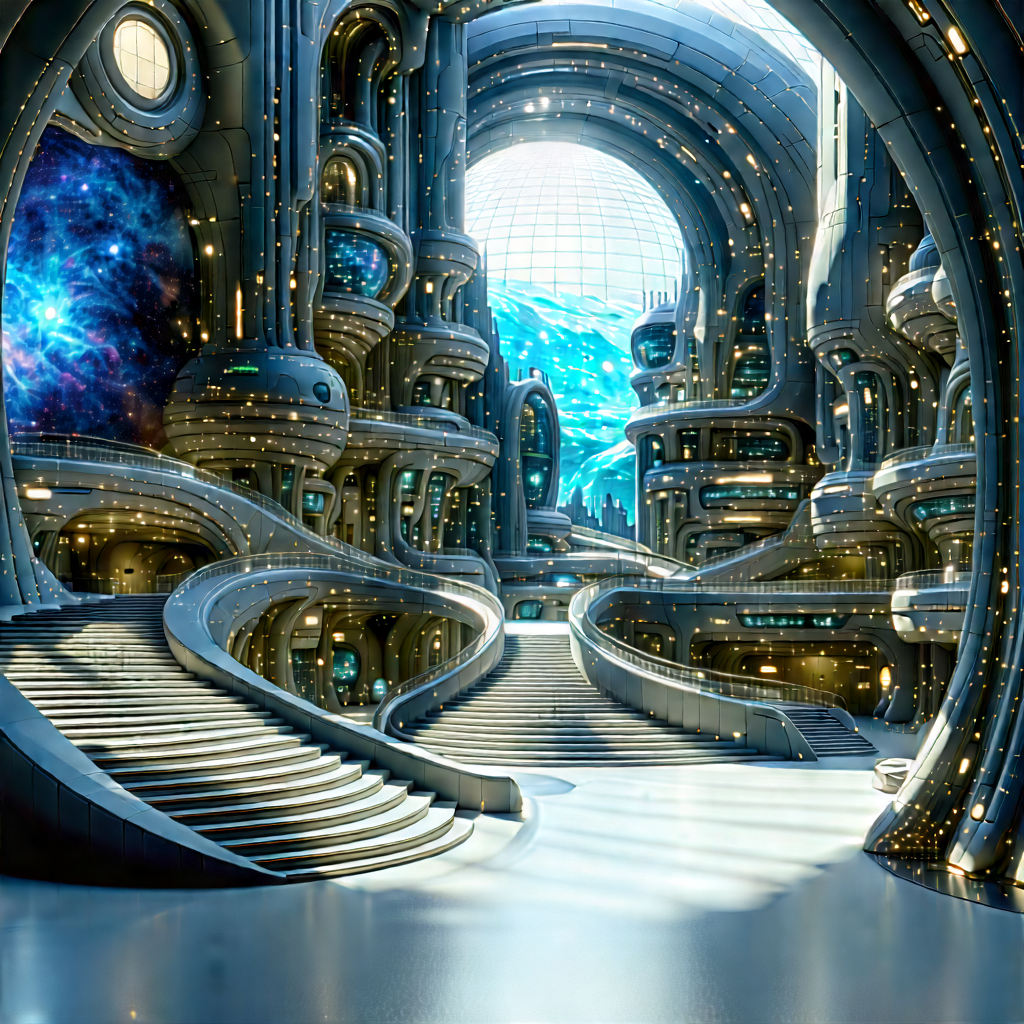 (futuristic:1.17) Innovation Hub With Futuristic City,