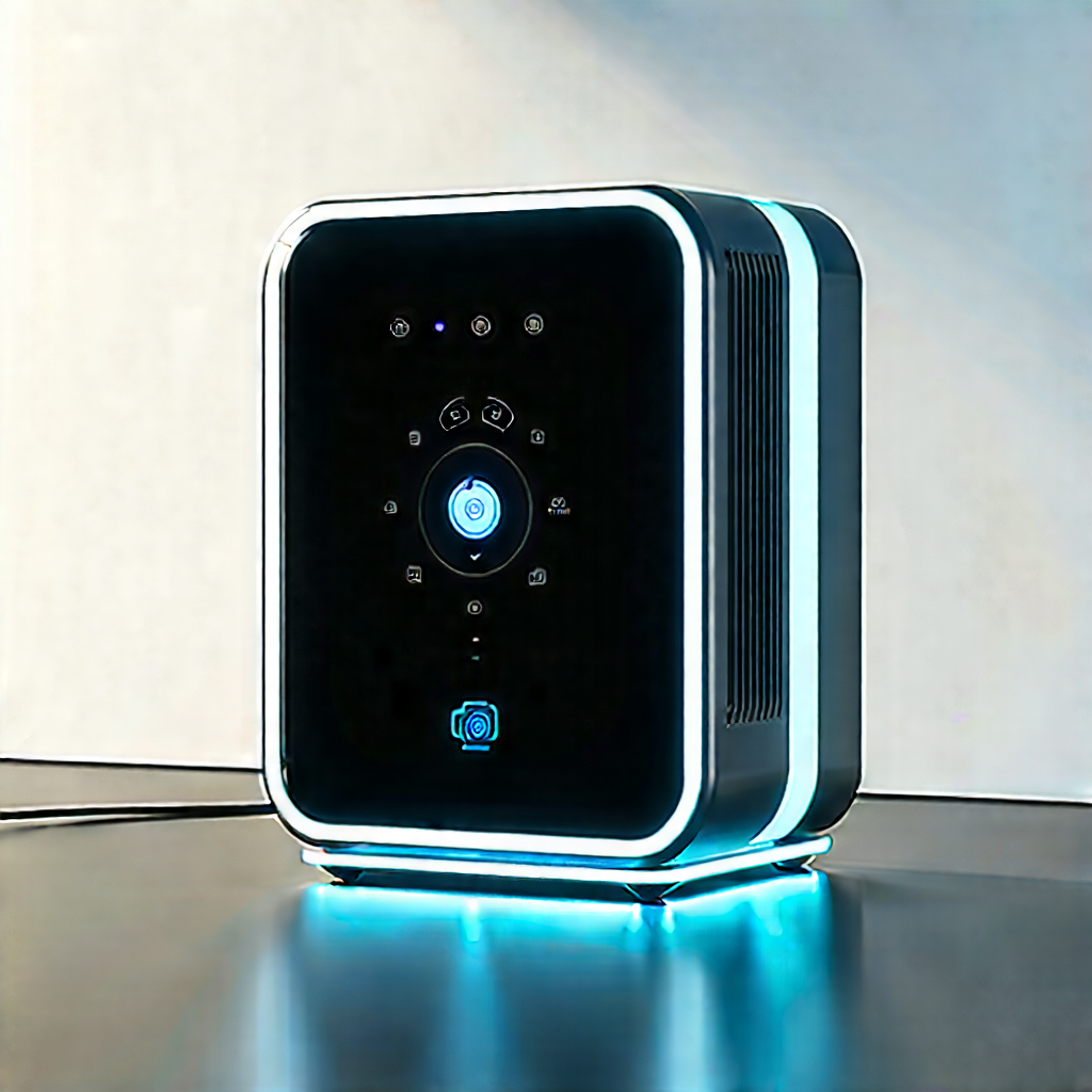 Innovative Smart Appliance (design:1.19) With Small, Blue