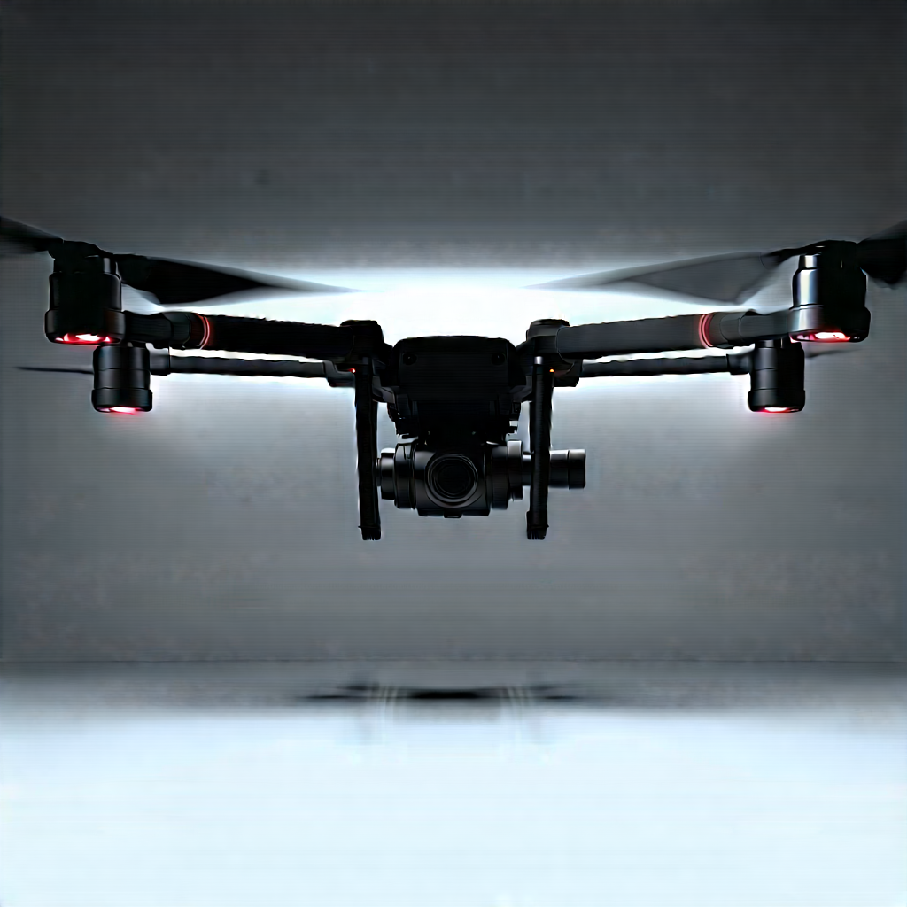 Drone With Digital Artwork With Black Drone