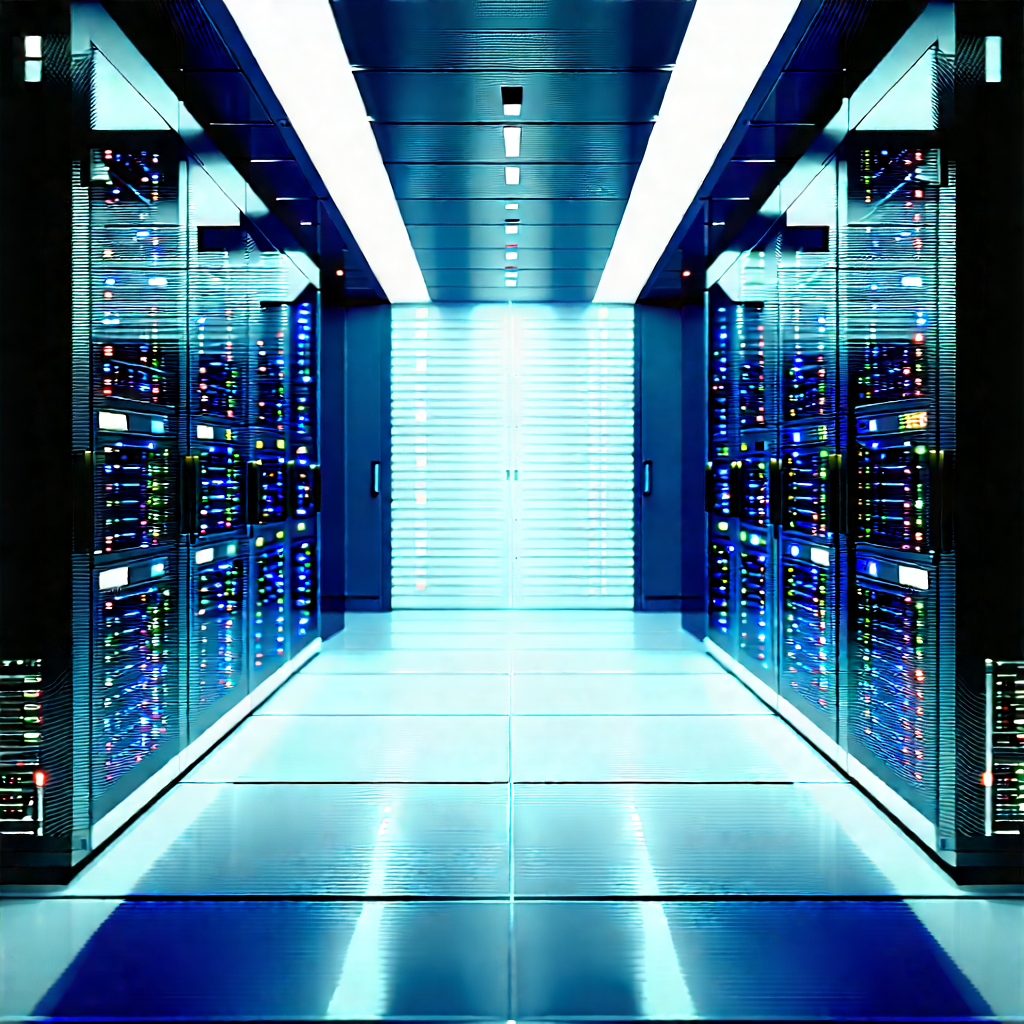 Futuristic Server Room With Image, There