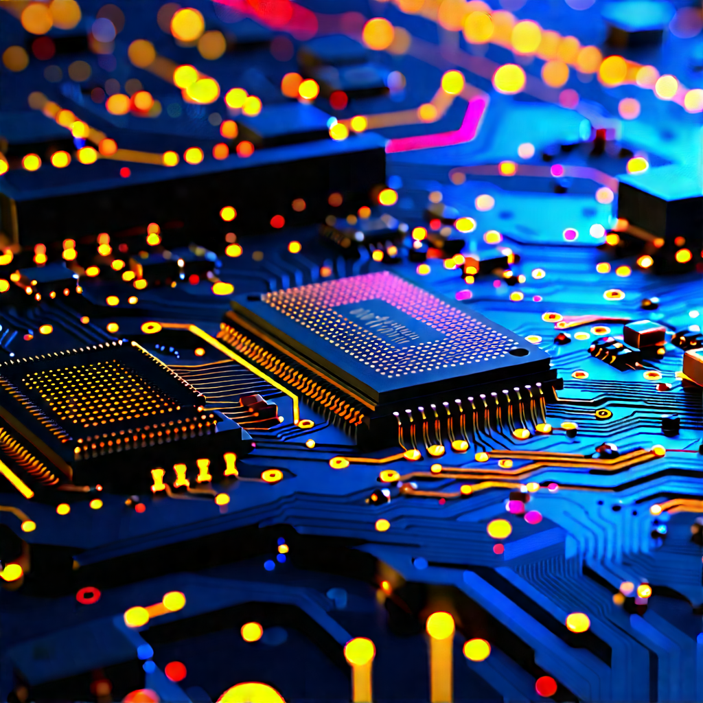 Close-up of electronic circuit