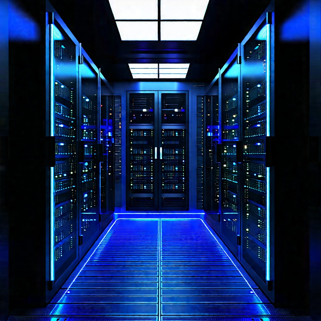 Futuristic Server Room With Image, There