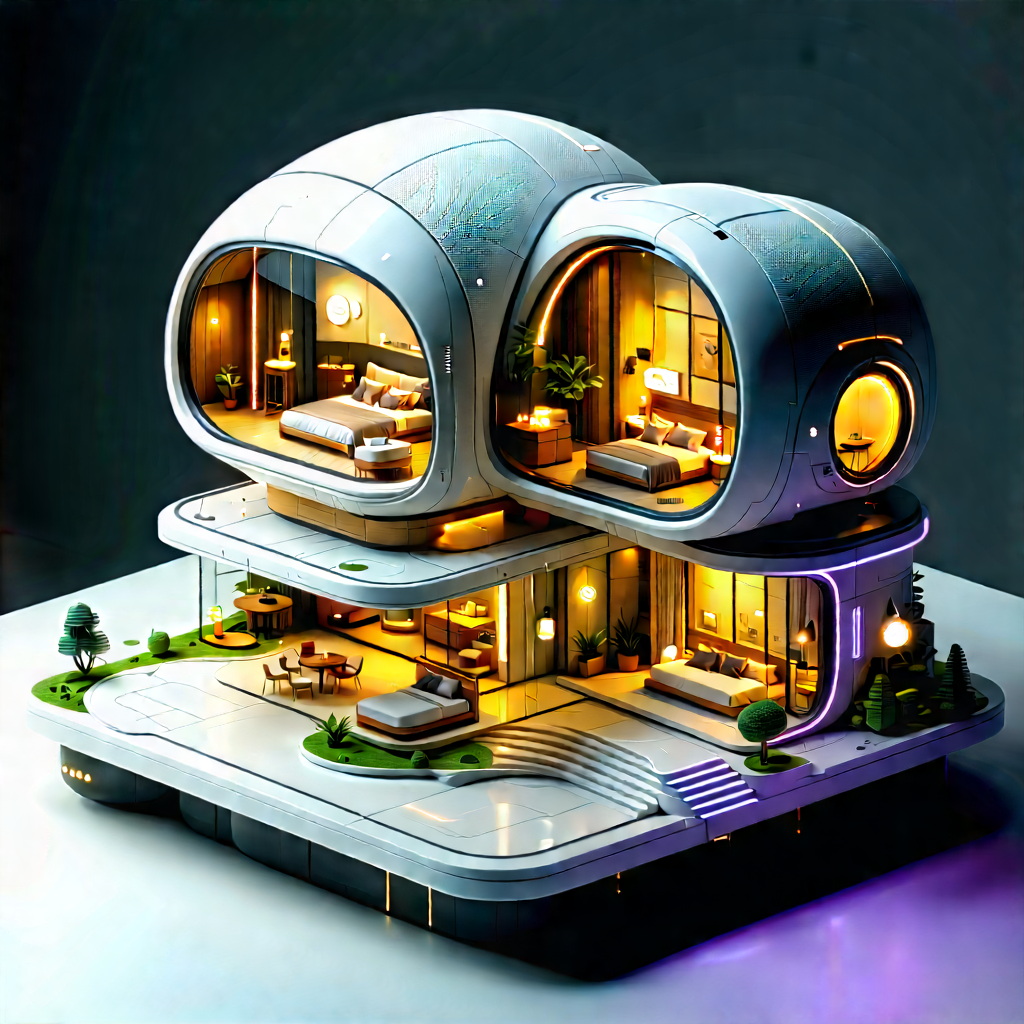 Futuristic Smart Home With Model House
