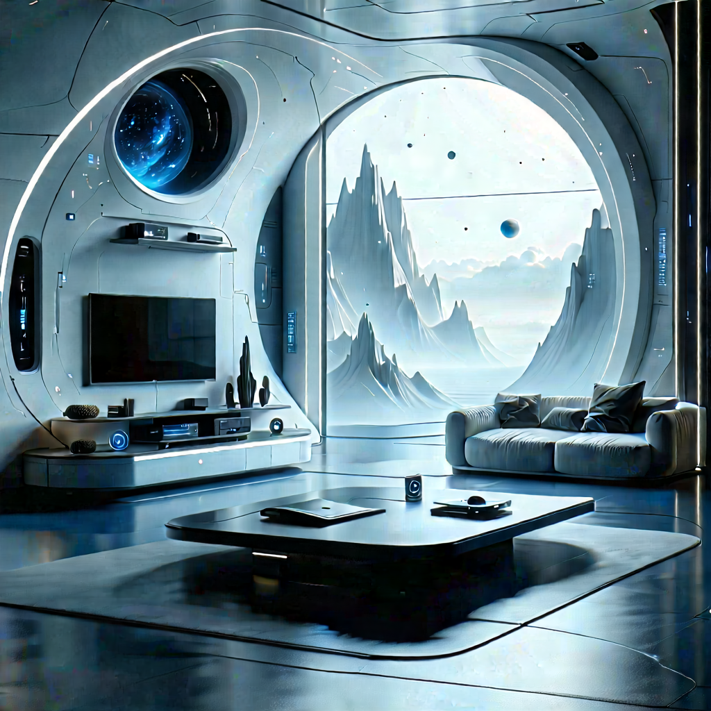 Futuristic Smart Home With Futuristic Living