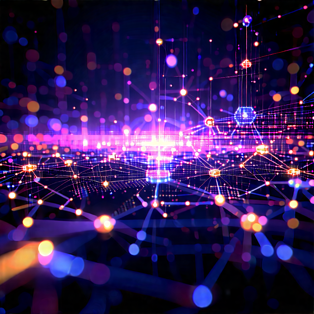Blockchain Network Visualization With Image, There