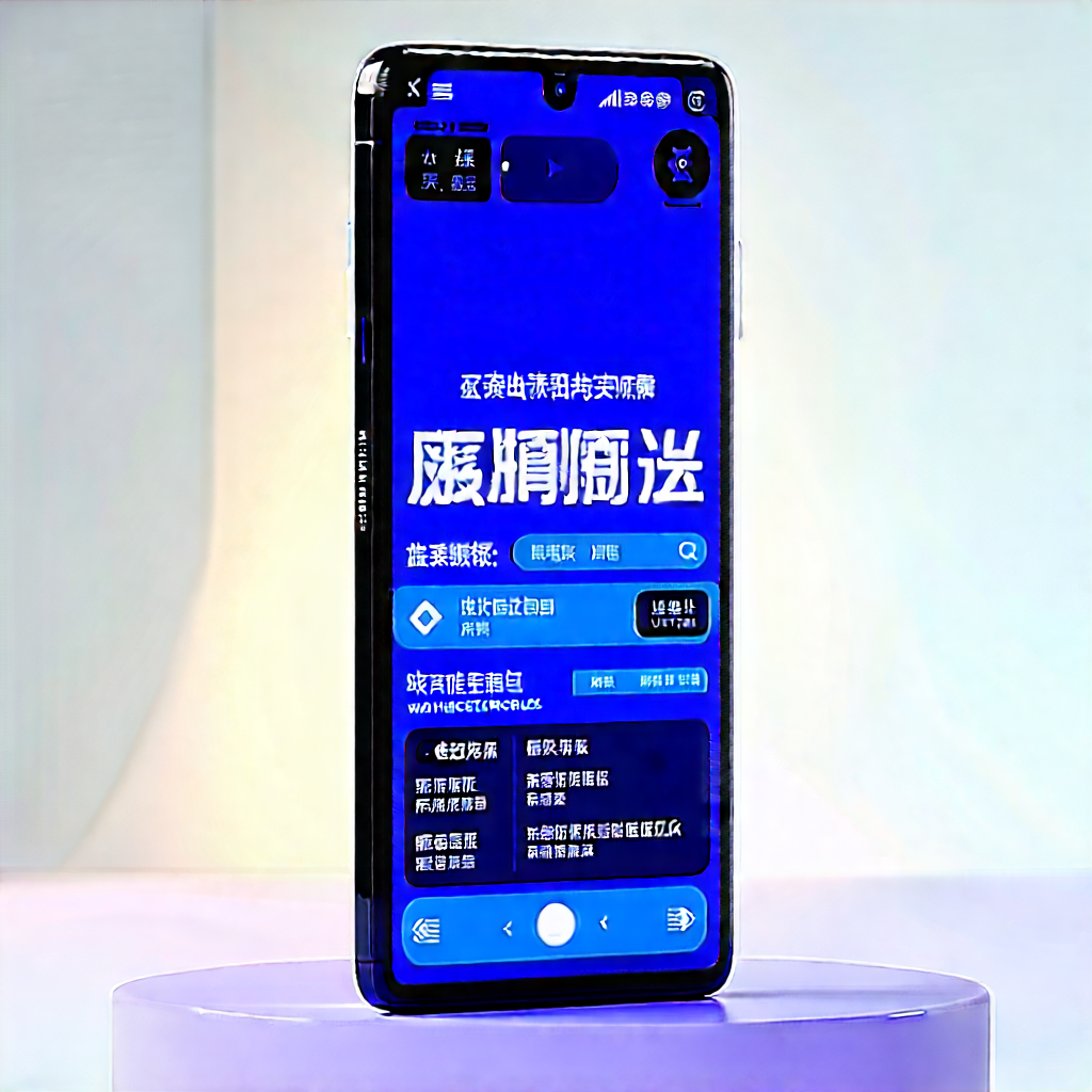 Smartphone With User Interface With Blue Cell