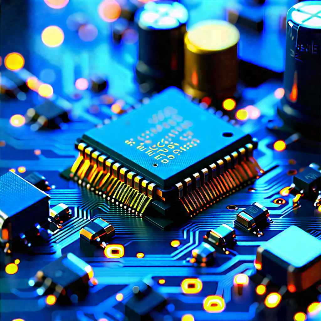 Close-up of electronic circuit