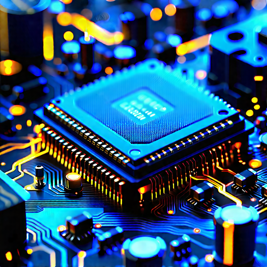 Close-up of electronic circuit