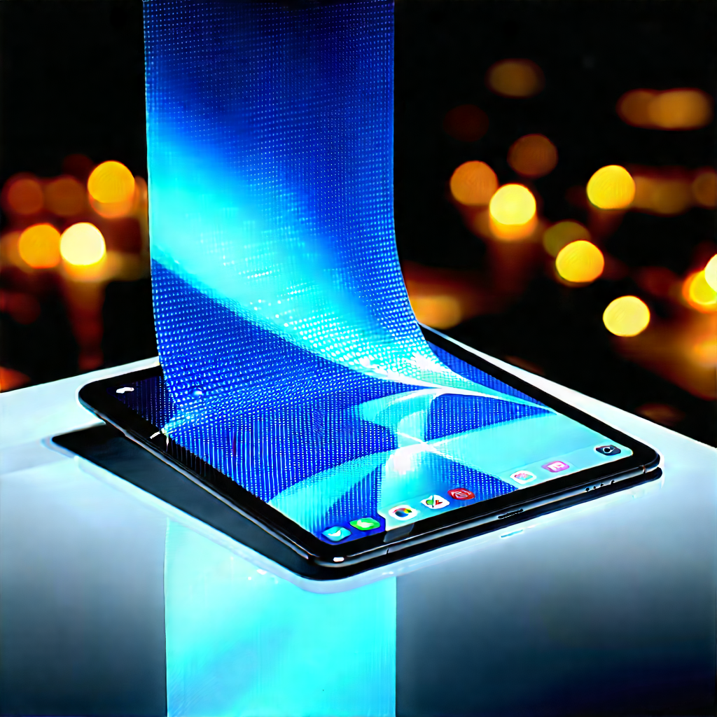 Tablet With Holographic Display With Black Tablet