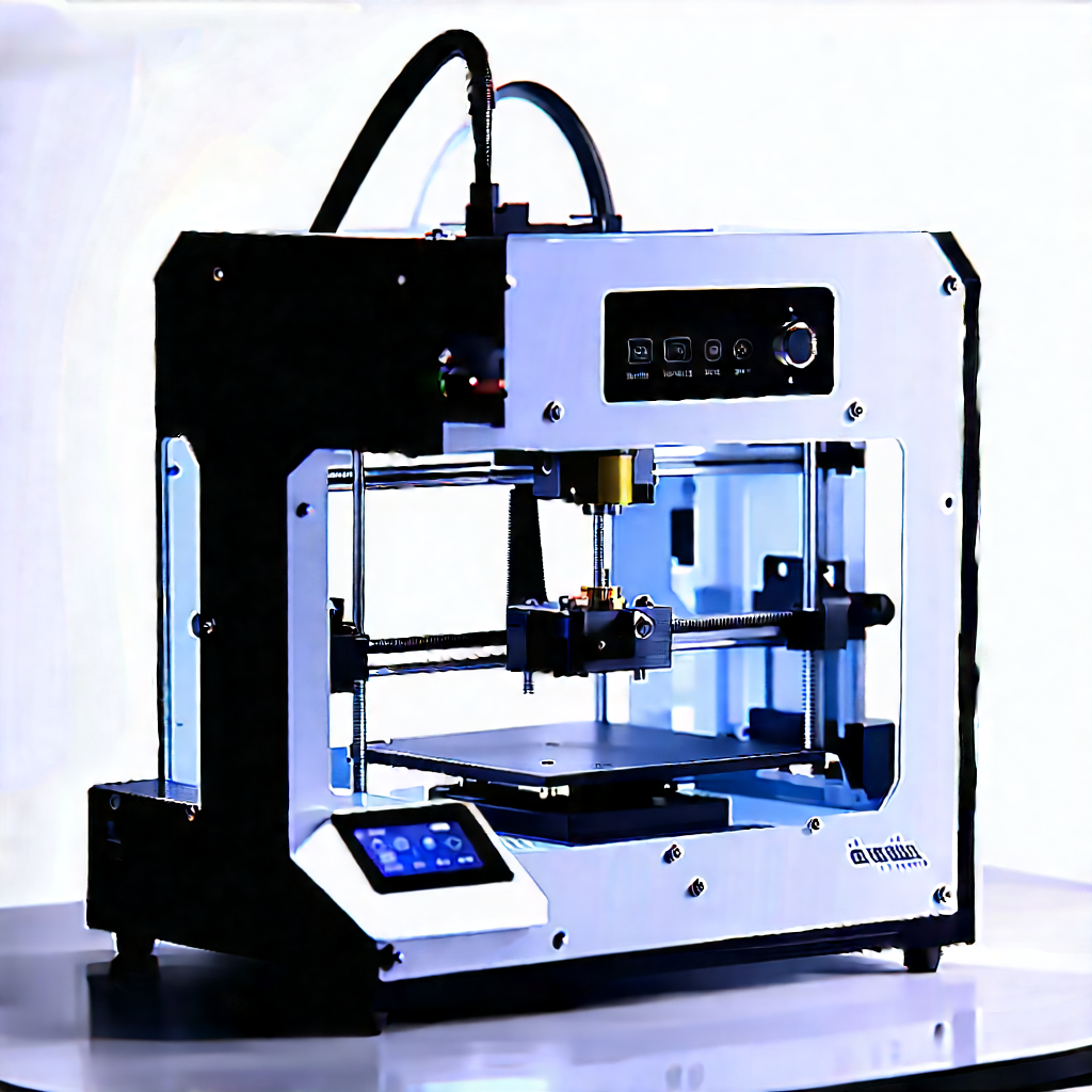 3d Printer With Data Streams With Printer Shown