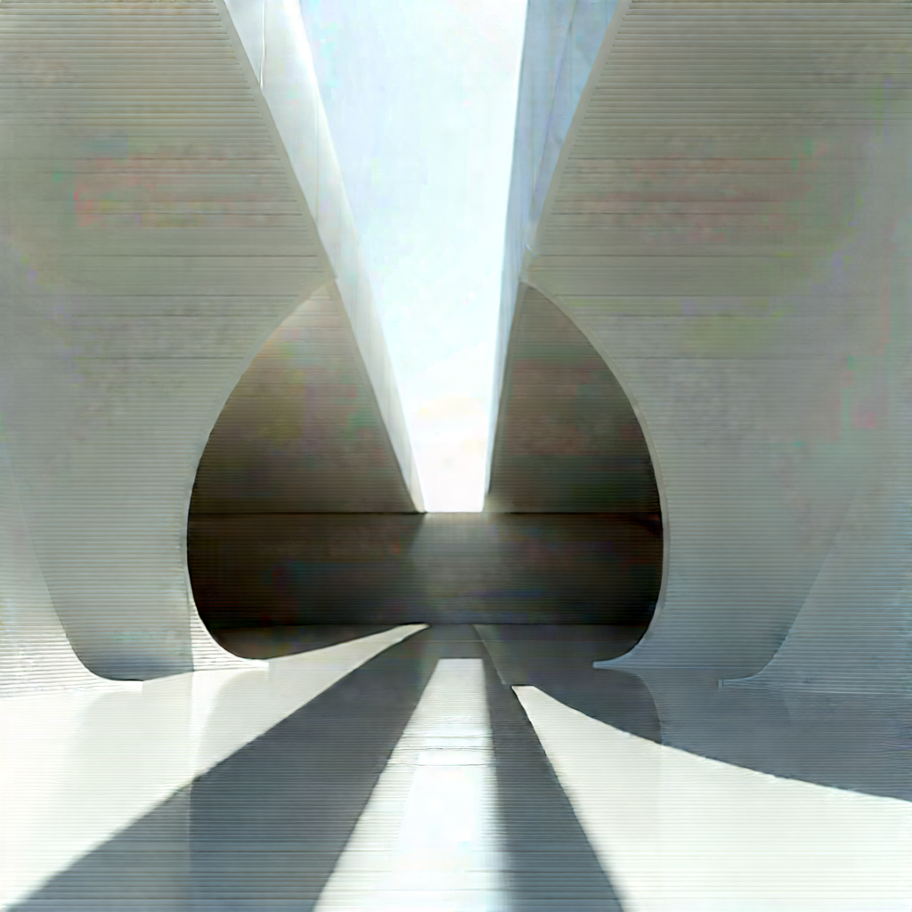 Futuristic Innovation Hub With Large White