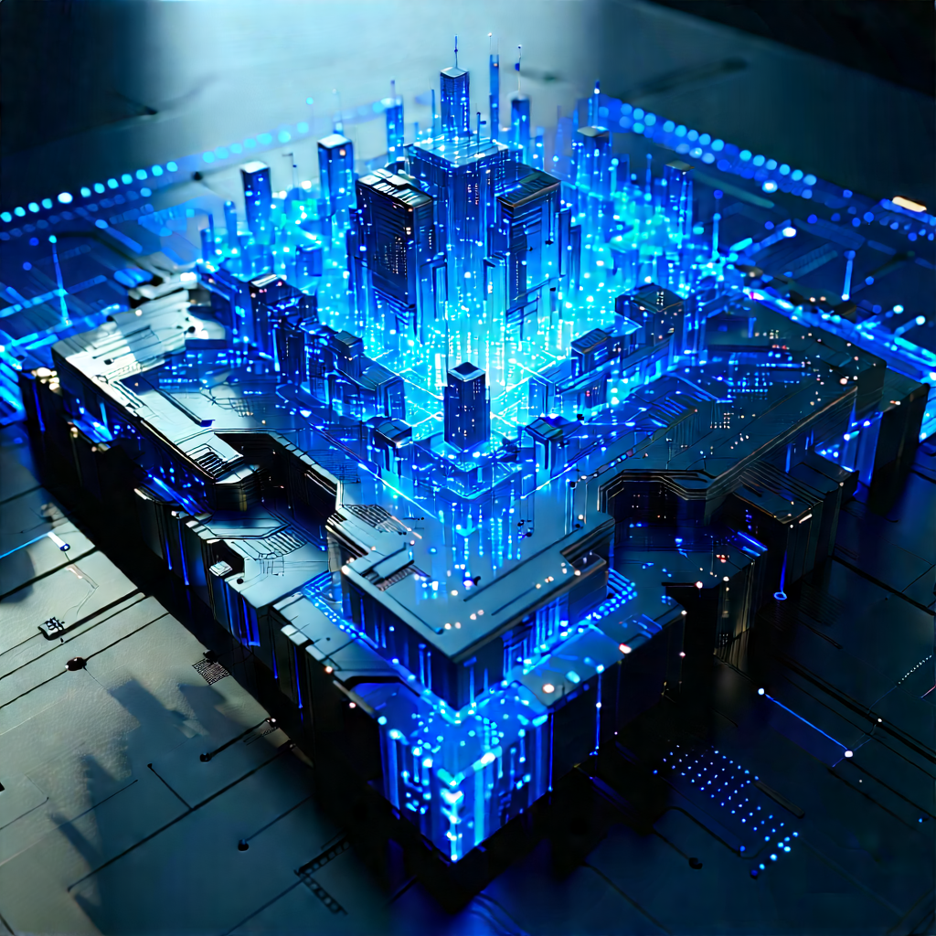 (digital:1.22) Transformation Visualization With Futuristic Cityscape