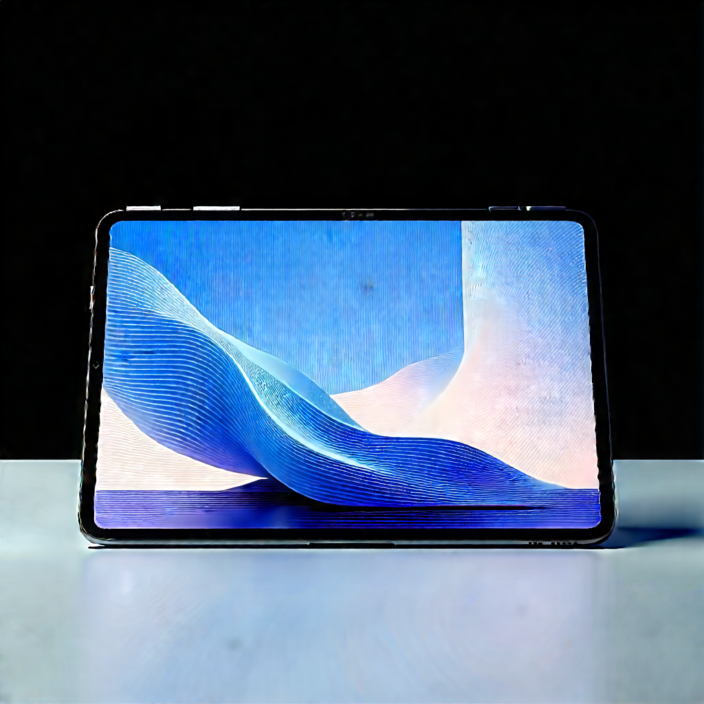 Tablet With (digital:1.17) Artwork With Black Table