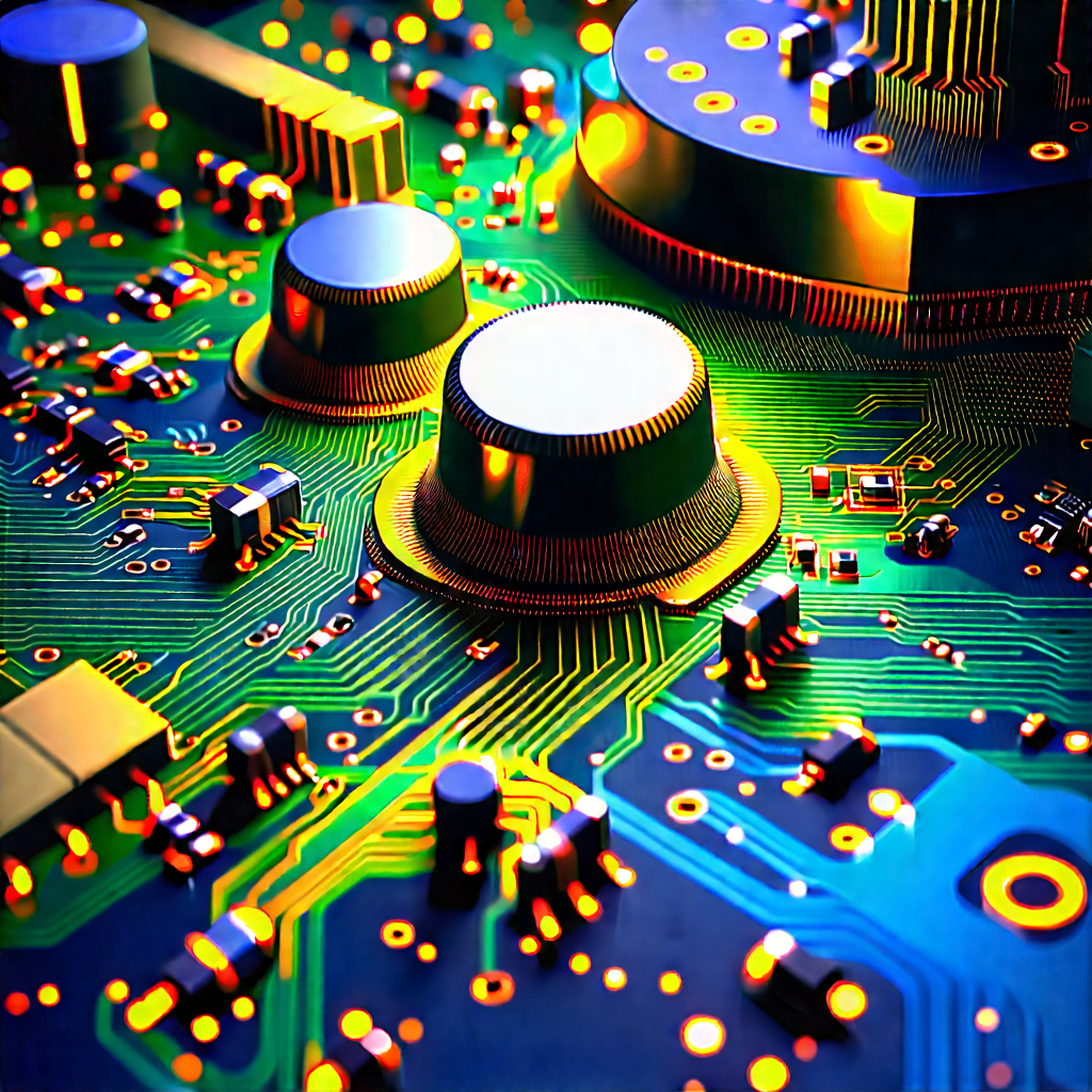 Close-up of electronic circuit
