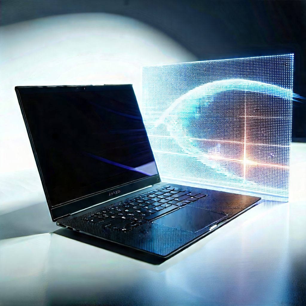 Laptop with holographic display