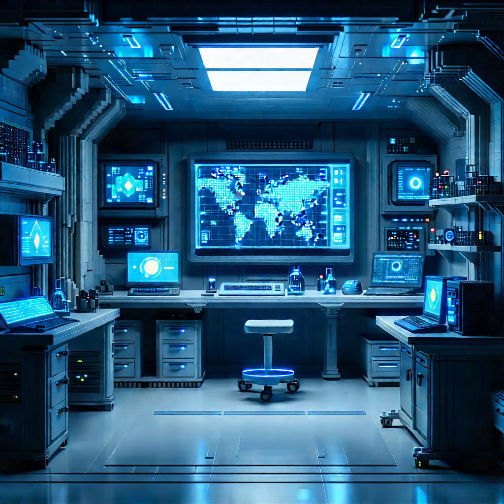 Entertainment Technology In Modern Laboratory With Futuristic Setting,