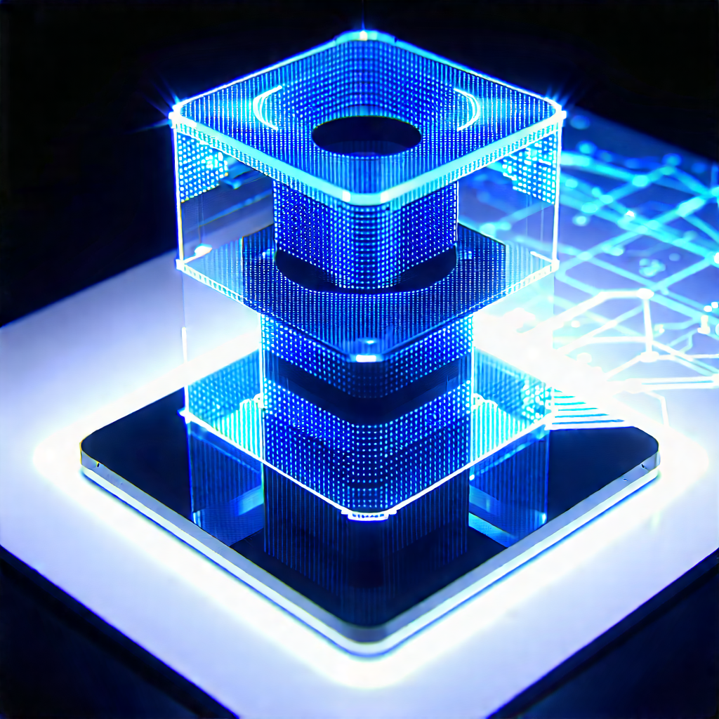 3d Printer With Holographic Projection With Blue White
