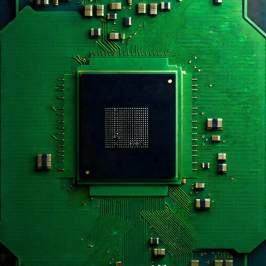 Close-up of microprocessor